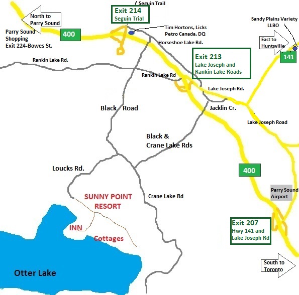 map to sunny point
